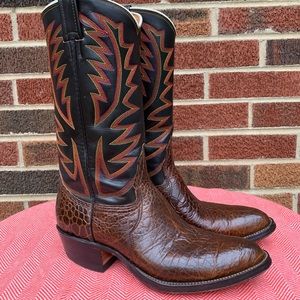 RARE Nocona pre ban EXOTIC SEA TURTLE 1970s Vintage Western Cowboy boot